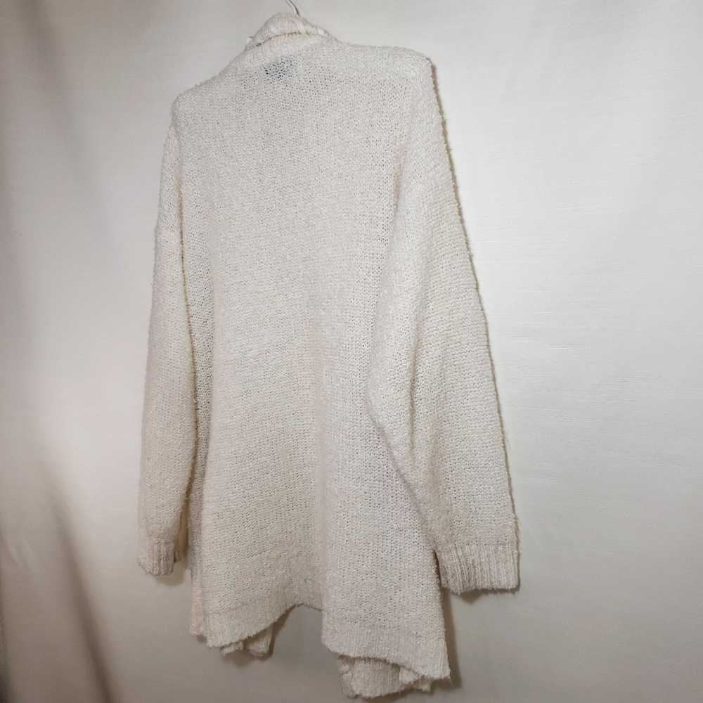 Western Connection Vintage Chunky Knit Open Oversized Cardigan Sweater Off-White - Picture 10 of 11